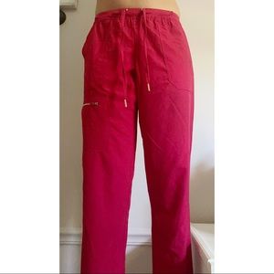 Women’s red scrub pants, size XS